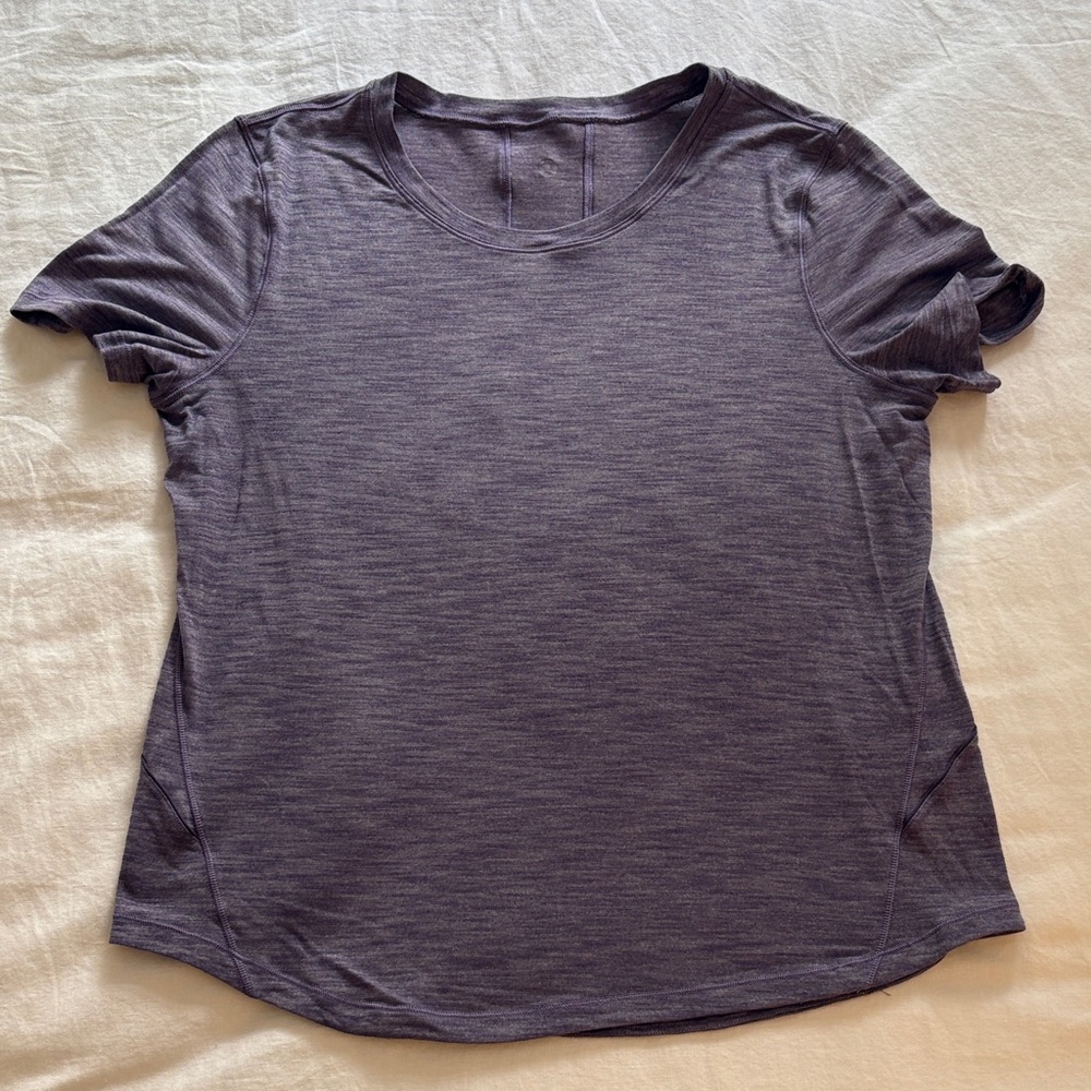 lululemon athletica Heathered Purple Short Sleeve Tee